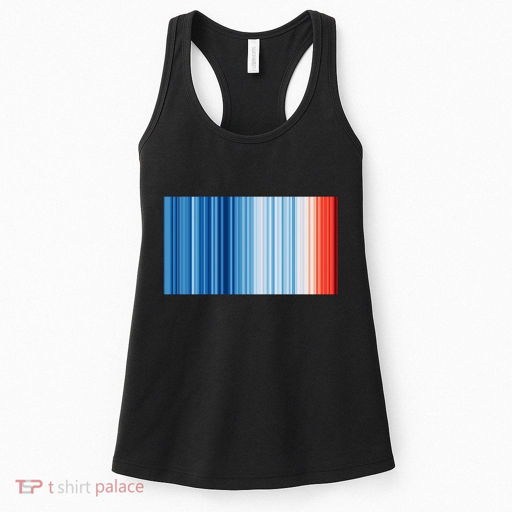 Climate Change Global Warming Temperature Stripes Womens Tank Top