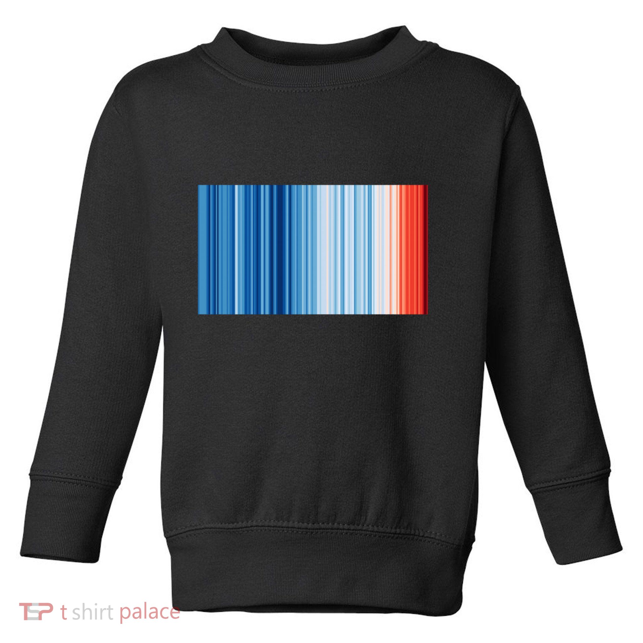 Climate Change Global Warming Temperature Stripes Toddler Sweatshirt