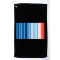 Climate Change Global Warming Temperature Stripes Golf Towel