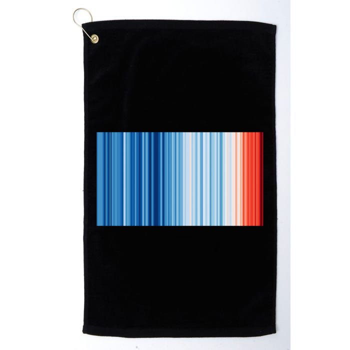 Climate Change Global Warming Temperature Stripes Golf Towel
