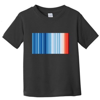 Climate Change Global Warming Temperature Stripes Toddler T-Shirt