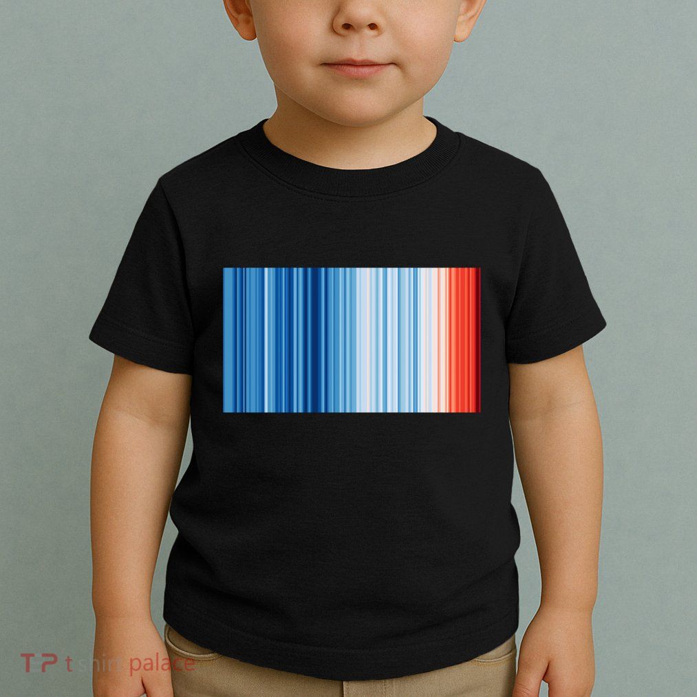 Climate Change Global Warming Temperature Stripes Toddler T-Shirt