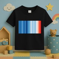 Climate Change Global Warming Temperature Stripes Toddler T-Shirt