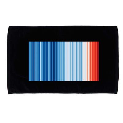 Climate Change Global Warming Temperature Stripes Microfiber Hand Towel