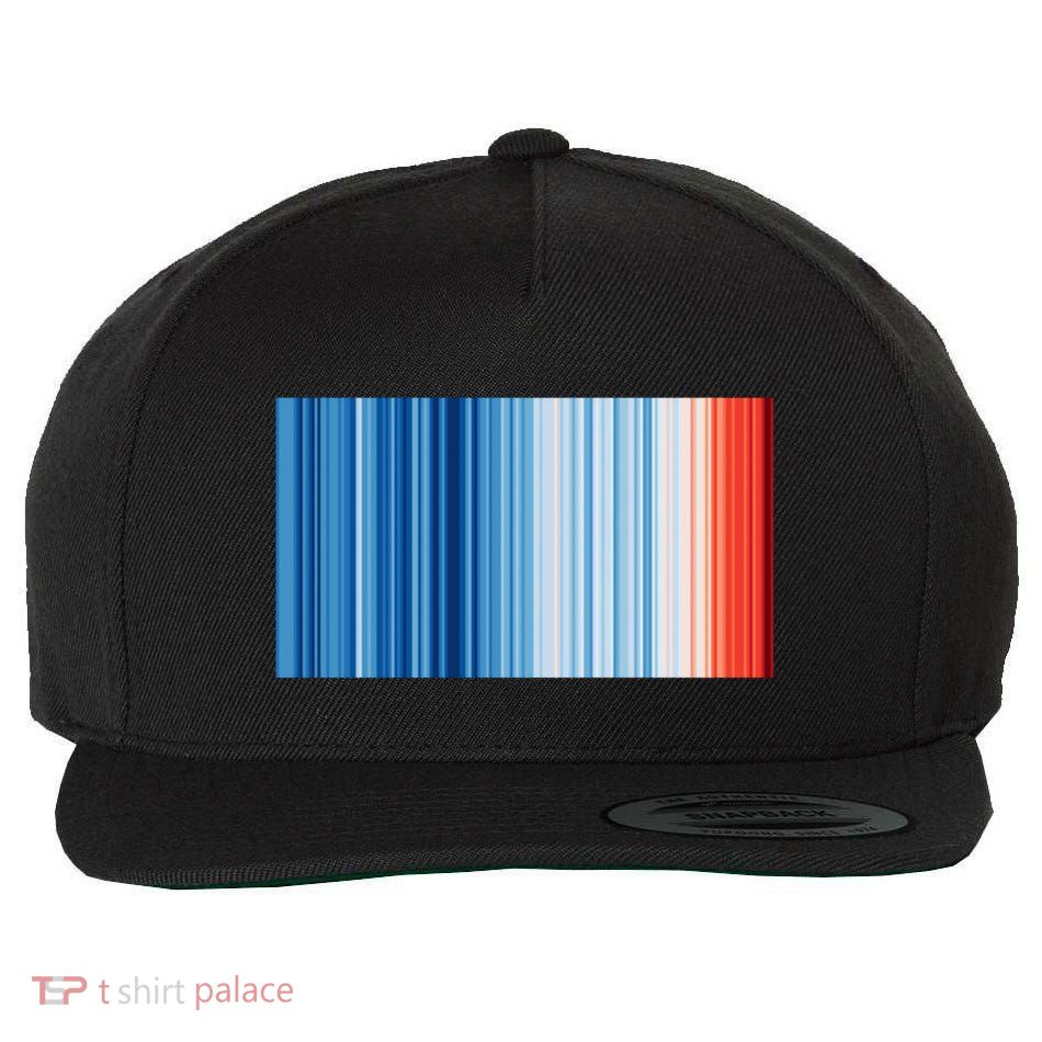 Climate Change Global Warming Temperature Stripes Wool Snapback Cap