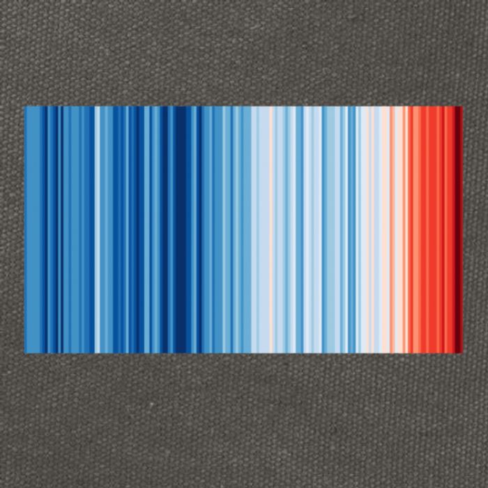 Climate Change Global Warming Temperature Stripes Cotton Canvas Backpack