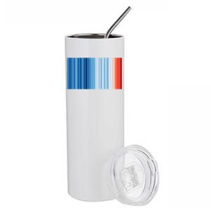 Climate Change Global Warming Temperature Stripes Stainless Steel Tumbler