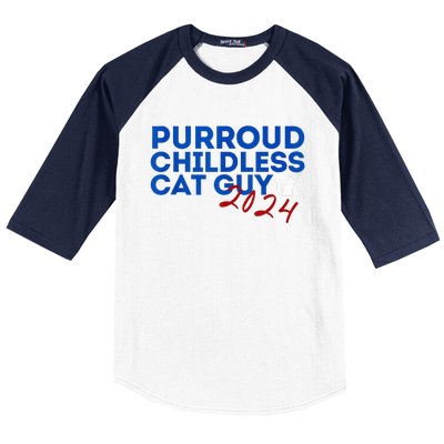 Childless Cat Guy Funny Childless Cat 2024 Childless Cat Baseball Sleeve Shirt