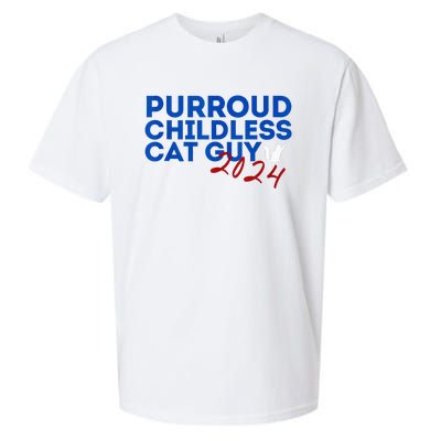 Childless Cat Guy Funny Childless Cat 2024 Childless Cat Sueded Cloud Jersey T-Shirt