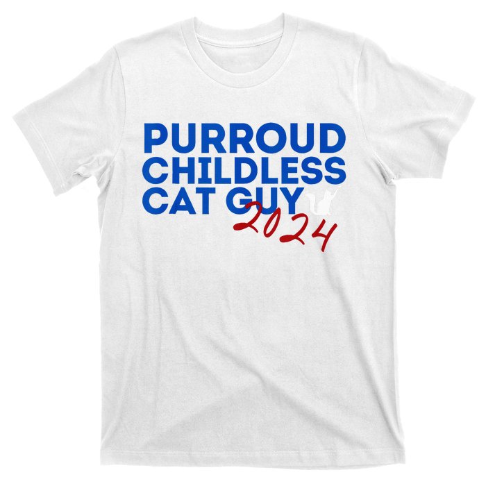 Childless Cat Guy Funny Childless Cat 2024 Childless Cat T-Shirt