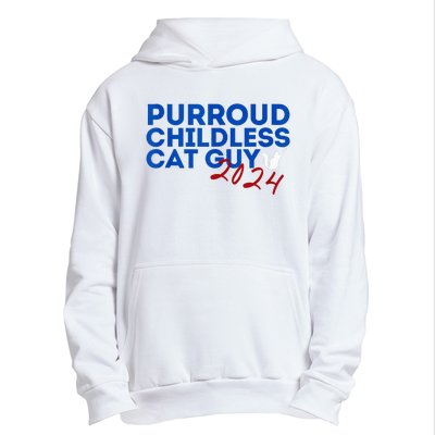 Childless Cat Guy Funny Childless Cat 2024 Childless Cat Urban Pullover Hoodie