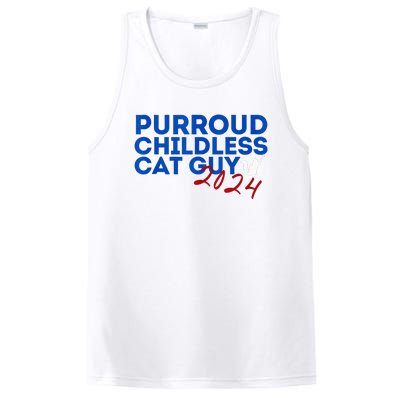 Childless Cat Guy Funny Childless Cat 2024 Childless Cat PosiCharge Competitor Tank