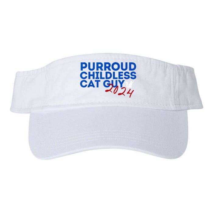 Childless Cat Guy Funny Childless Cat 2024 Childless Cat Valucap Bio-Washed Visor