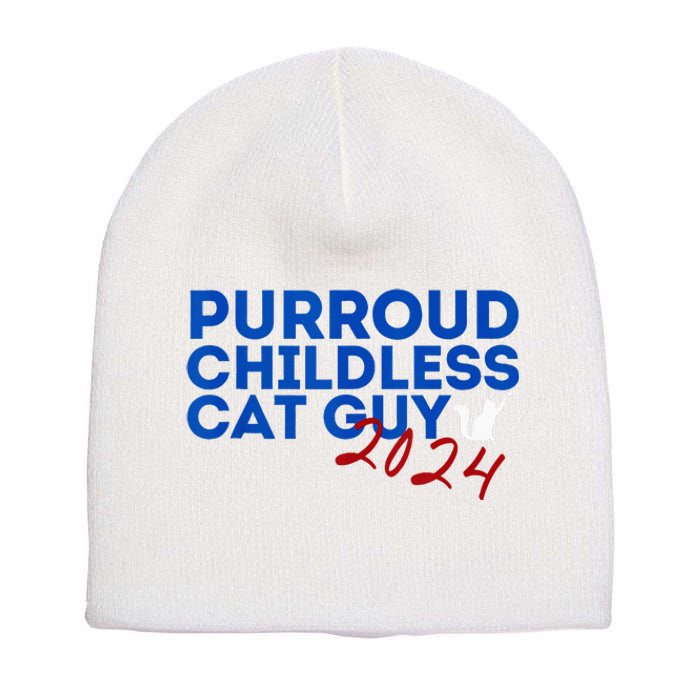 Childless Cat Guy Funny Childless Cat 2024 Childless Cat Short Acrylic Beanie