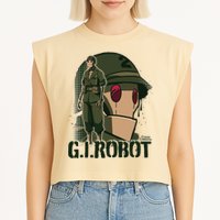 Creature Commandos G.I. Robot Showcase Garment-Dyed Women's Muscle Tee