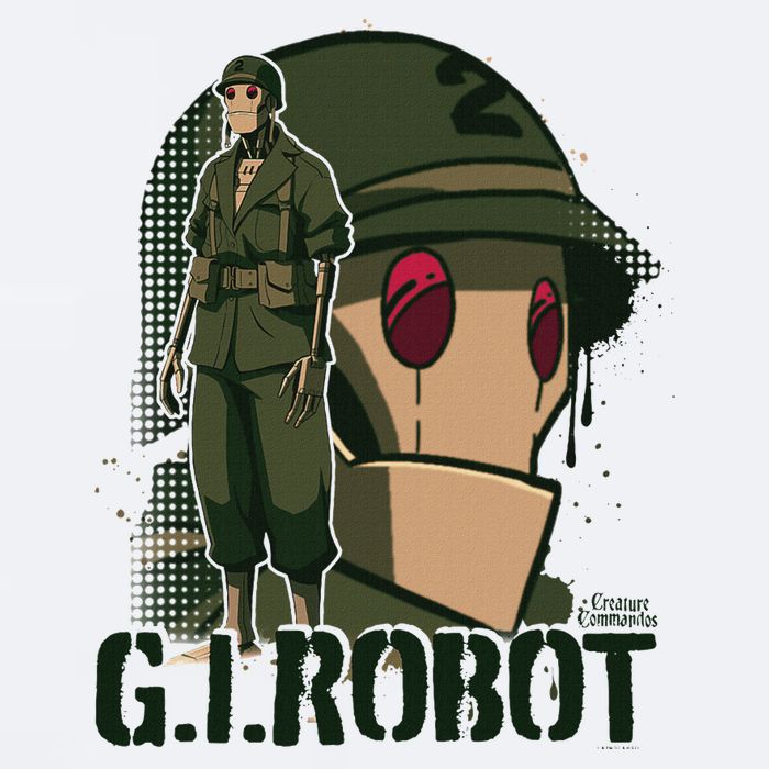 Creature Commandos G.I. Robot Showcase Sueded Cloud Jersey T-Shirt
