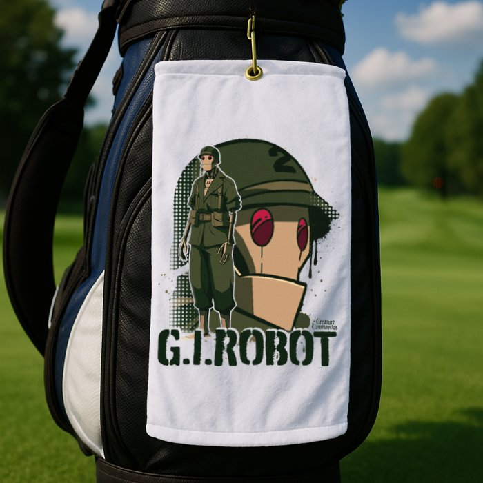Creature Commandos G.I. Robot Showcase Golf Towel