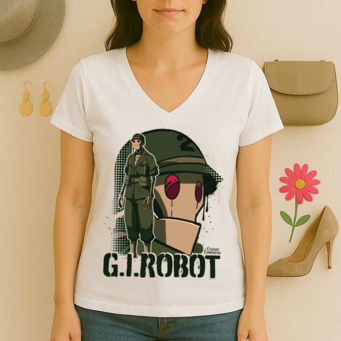 Creature Commandos G.I. Robot Showcase Women's V-Neck T-Shirt