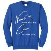 Chion Cool Gift Funny Namastay For Yoga And Dog Lovers Gift Sweatshirt