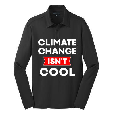 Climate Change Gift Silk Touch Performance Long Sleeve Polo