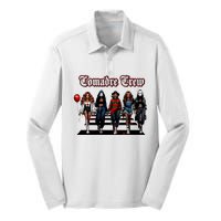 Comadre Crew Girly Horror Movie Character Halloween Silk Touch Performance Long Sleeve Polo