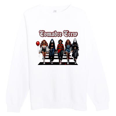 Comadre Crew Girly Horror Movie Character Halloween Premium Crewneck Sweatshirt