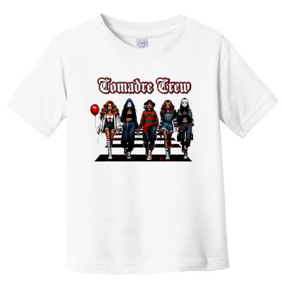 Comadre Crew Girly Horror Movie Character Halloween Toddler T-Shirt