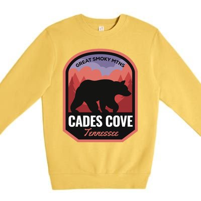 Cades Cove Great Smoky Mtns Tennessee Cute Gift Premium Crewneck Sweatshirt