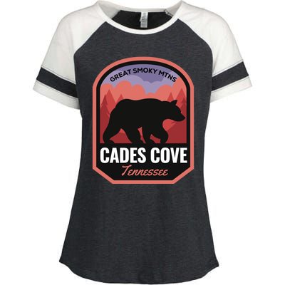 Cades Cove Great Smoky Mtns Tennessee Cute Gift Enza Ladies Jersey Colorblock Tee