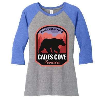 Cades Cove Great Smoky Mtns Tennessee Cute Gift Women's Tri-Blend 3/4-Sleeve Raglan Shirt