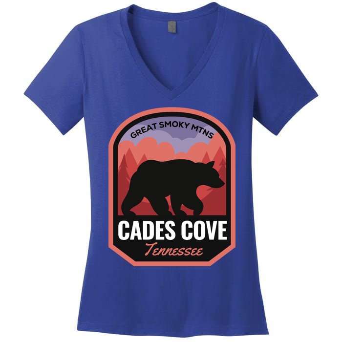 Cades Cove Great Smoky Mtns Tennessee Cute Gift Women's V-Neck T-Shirt