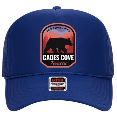 Cades Cove Great Smoky Mtns Tennessee Cute Gift High Crown Mesh Back Trucker Hat