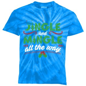 Christmas Cute Gift Jingle Mingle All The Way Christmas Gift Kids Tie-Dye T-Shirt