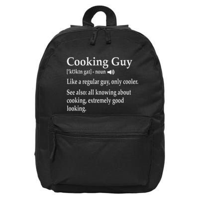Culinary Cooking Guy Joke For Kitchen Chef Baking Enthusiast 16 in Basic Backpack
