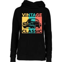 Classic Car Gift Vintage Car Enthusiast Womens Funnel Neck Pullover Hood