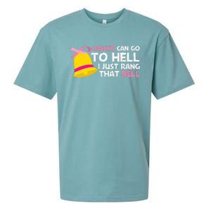 Cancer Can Go To Hell I Just Rang That Bell Breast Caner Sueded Cloud Jersey T-Shirt