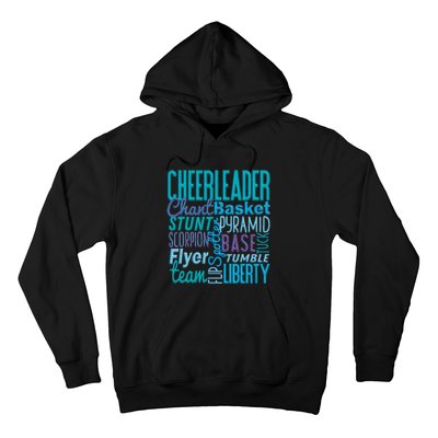 Cute Cheerleader Gift Blue Cheer Moves Cheerleading Coach Hoodie