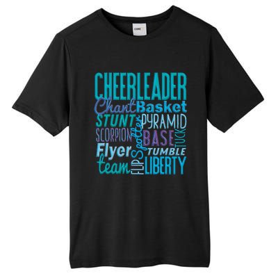 Cute Cheerleader Gift Blue Cheer Moves Cheerleading Coach Tall Fusion ChromaSoft Performance T-Shirt