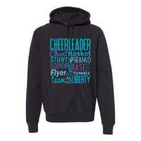 Cute Cheerleader Gift Blue Cheer Moves Cheerleading Coach Premium Hoodie