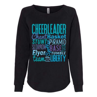 Cute Cheerleader Gift Blue Cheer Moves Cheerleading Coach Womens California Wash Sweatshirt