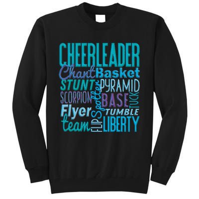 Cute Cheerleader Gift Blue Cheer Moves Cheerleading Coach Tall Sweatshirt