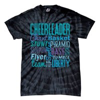 Cute Cheerleader Gift Blue Cheer Moves Cheerleading Coach Tie-Dye T-Shirt