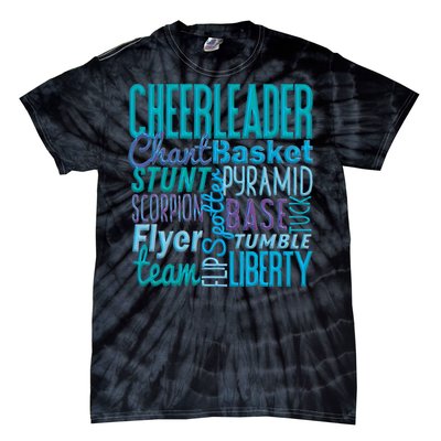 Cute Cheerleader Gift Blue Cheer Moves Cheerleading Coach Tie-Dye T-Shirt