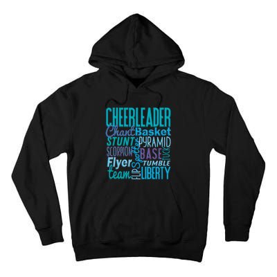 Cute Cheerleader Gift Blue Cheer Moves Cheerleading Coach Tall Hoodie