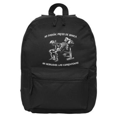 Calacas Chidas Gym Mexican Sayings Funny Sarcasm Slang 16 in Basic Backpack