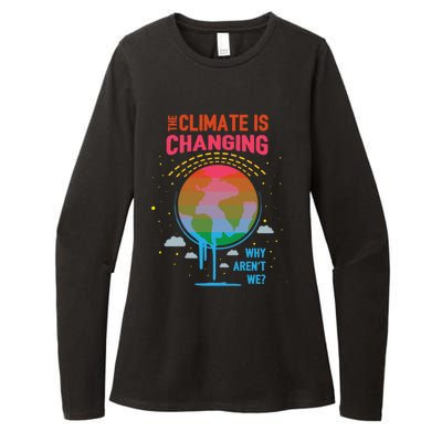 Climate Change Global Warming Awareness Earth Day Gift Womens CVC Long Sleeve Shirt