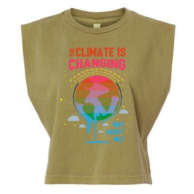 Climate Change Global Warming Awareness Earth Day Gift Garment-Dyed Women's Muscle Tee