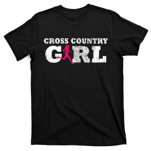 Cross Country Girl Runner Silhouette Gift  Sport  T-Shirt