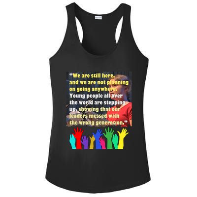 Climate Change Global Warming Awareness Gretas Movet Gift Ladies PosiCharge Competitor Racerback Tank