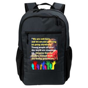 Climate Change Global Warming Awareness Gretas Movet Gift Daily Commute Backpack